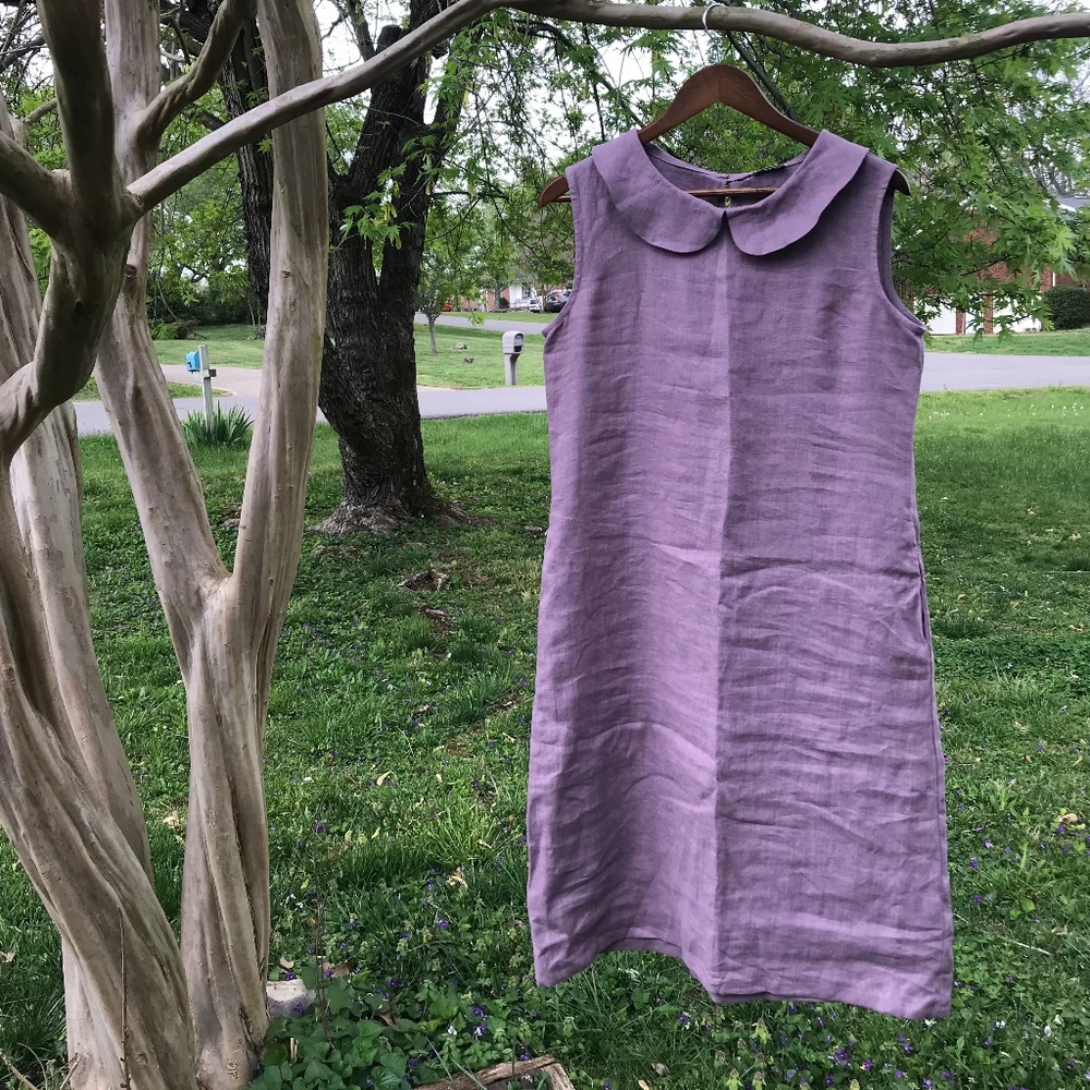 Peter Pan Collar Lithuanian-handmade Linen Dress